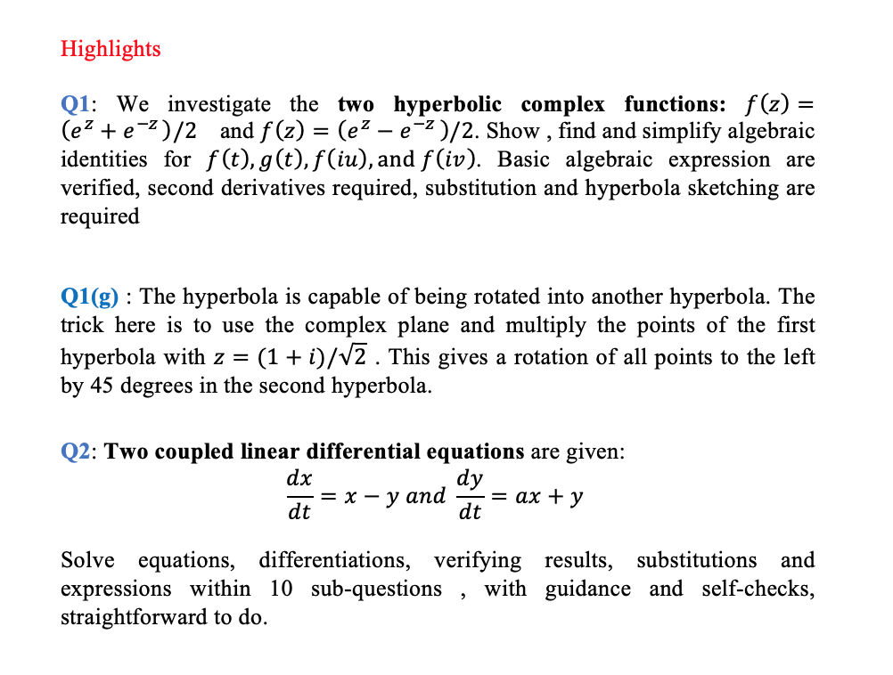 N21 Math AA HL P3 Highlights